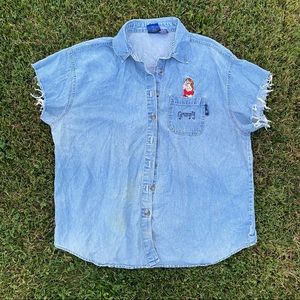 Vintage grumpy Disney jean shirt